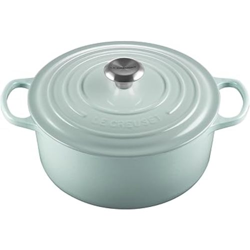 Le Creuset Enameled Cast Iron Signature Round Dutch Oven, 5.5 qt., Sea Salt