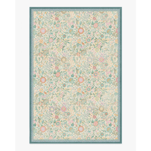 Bridgerton Royal Garden Ivory & Jade Tufted Rug | Ruggable