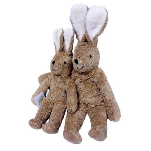Organic Cotton Stuffed Rabbit, Beige (2 Sizes)