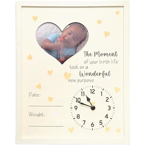 The Lakeside Collection Baby Is Born Frame - Custom Newborn Keepsake - White