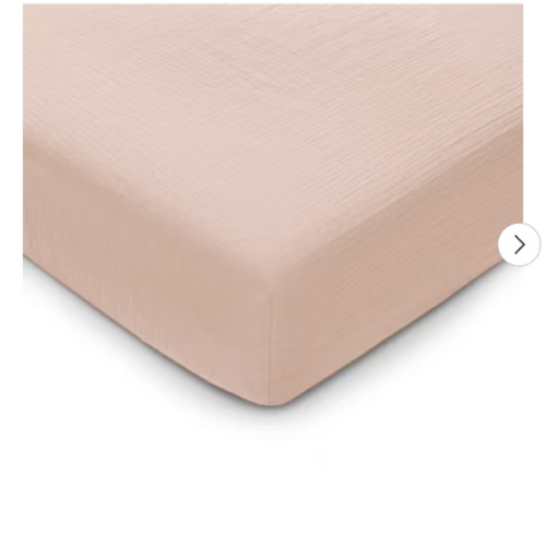 Comfy Cubs Muslin Fitted Crib Sheet, Extra Soft 100% Muslin Cotton Crib Sheets for Standard Crib and Toddler Mattresses (1 Pack, Blush Pink or Neutral Beige color)