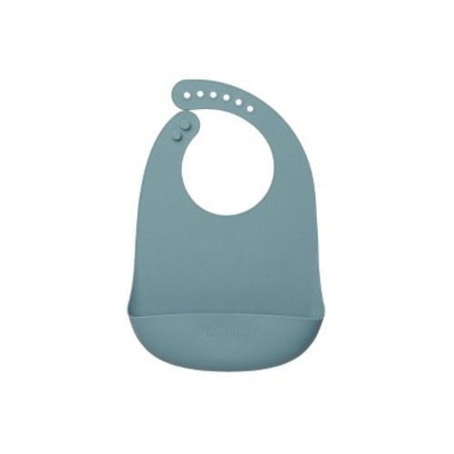 Loulou Lollipop Silicone Bib - Slate