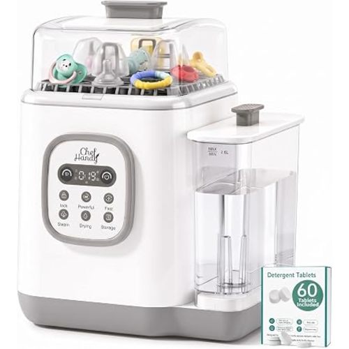 Chefhandy Baby Bottle Washer, All-in-One Washer and Sterilizer and Dryer