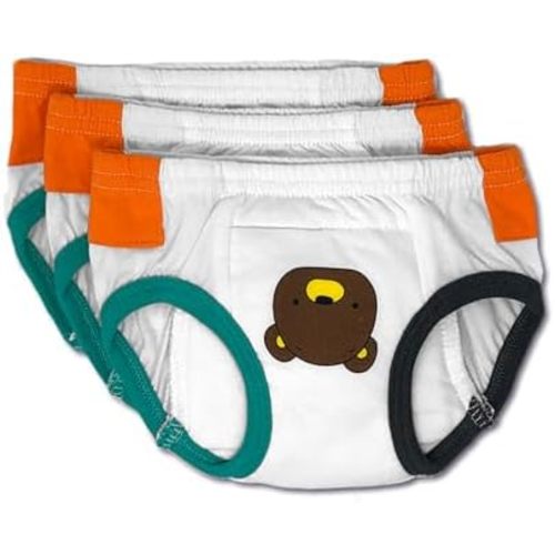 Tiny Trainers Cotton Training Pants, Unisex, for Babies and Toddlers, Elimination Communication or Potty Training - 3-pack