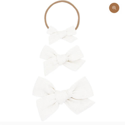 Classic Bow - White Headband