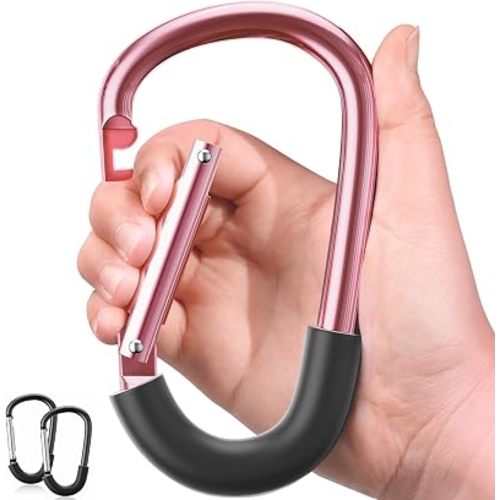 SURDOCA Stroller Hooks, 2Pcs Large Stroller Hooks for Bags, Universal Stroller Clips and Hooks, Mommy Hook for Stroller Heavy Duty, Stroller Accessories for Mom