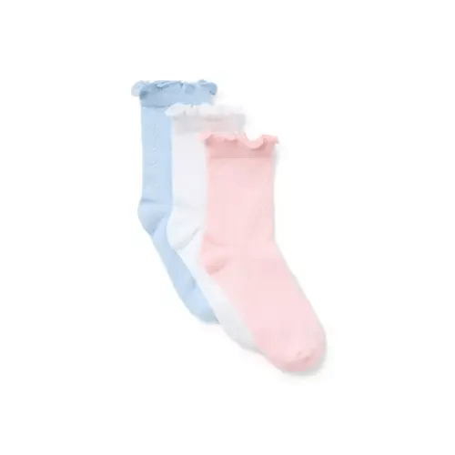 Girl Multi Pointelle Sock 3-Pack by Janie and Jack