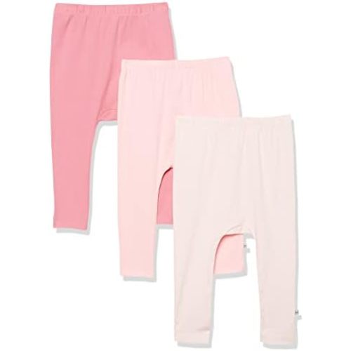 HonestBaby Unisex-Baby Multipack Harem Pants Roomy Fit Pull on Bottoms 100% Organic Cotton for Baby Boys, Girls