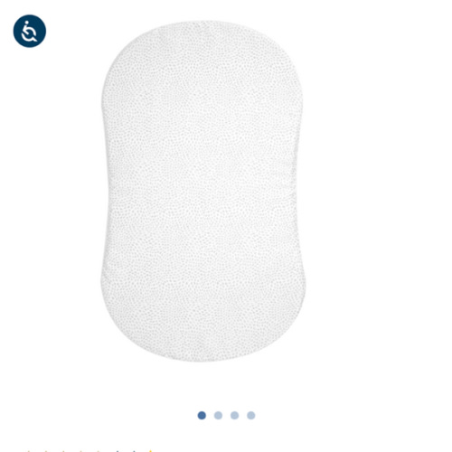 HALO - BassiNest Fitted Sheet 100% Cotton | Pebble - white