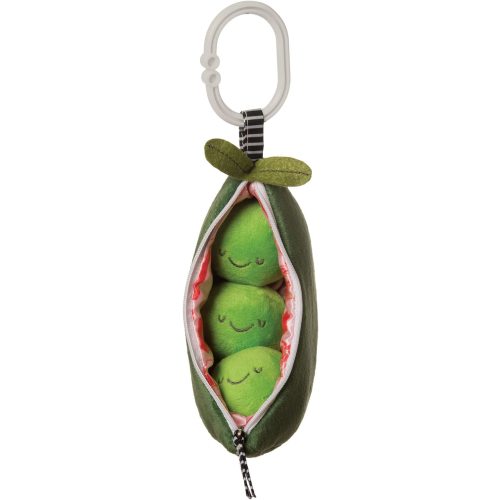Manhattan Toy Farmer's Market Peas in A Pod Rattle, Squeaker & Travel Baby Toy