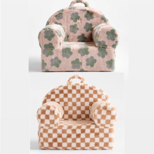 Large Faux Fur Kids Lounge Nod Chair