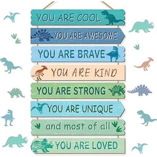 Dinosaur Room Decor for Boys Girls Kids Room Decor, Dinosaur Wall Art, Little Boy Bedroom Decorations,Toddler Classroom Decor for Boys, Dino Nursery Wall Decor(Dinosaur)