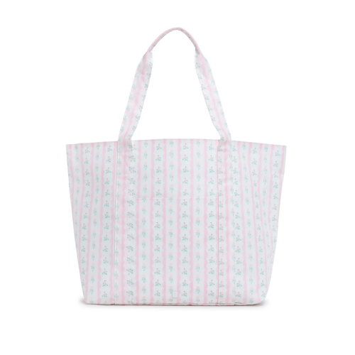 Jumbo Tote, Ribbon Floral Pink