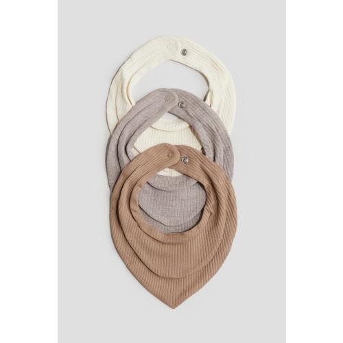 3-pack Ribbed Triangular Bibs