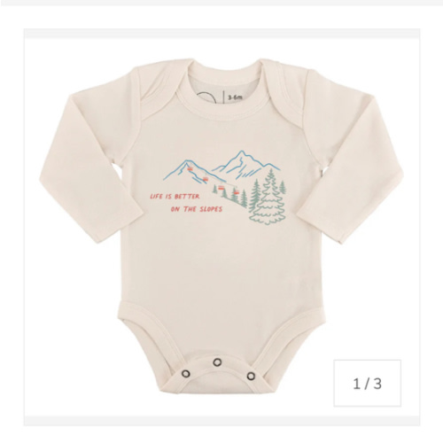 long sleeve graphic bodysuit | on the slopes – HoneyBug