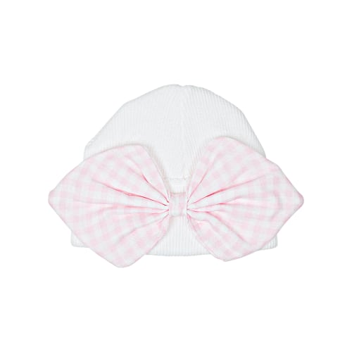 Paty Knit Saylor Beanie with Ghingham Bow