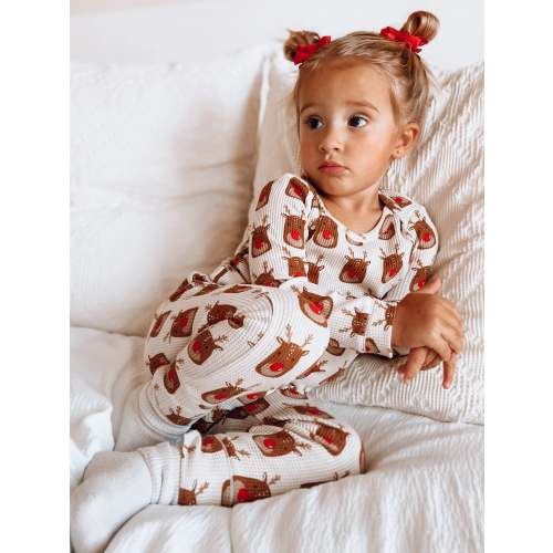 Organic Waffle 2-Piece Set, Reindeer – SpearmintLOVE