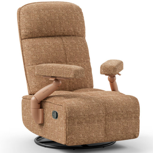 MAMAZING Lullacloud Manual Nursery Glider Chair With Multi Position Armrests And Adjustable Headrest - Beige | Wayfair