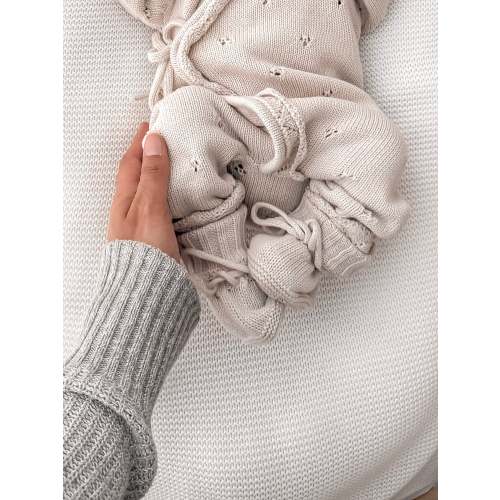 Knitted Booties - Latte – Avalia Kids