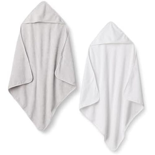 Amazon Essentials x Sofia Grainge Unisex Babies' Hooded Bath Towel, Pack of 2