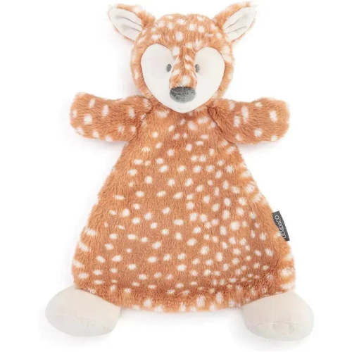 DEMDACO - Cozies Fiona Fawn Tan and White, Stuffed Animal Security Snuggly Rattle Blankie