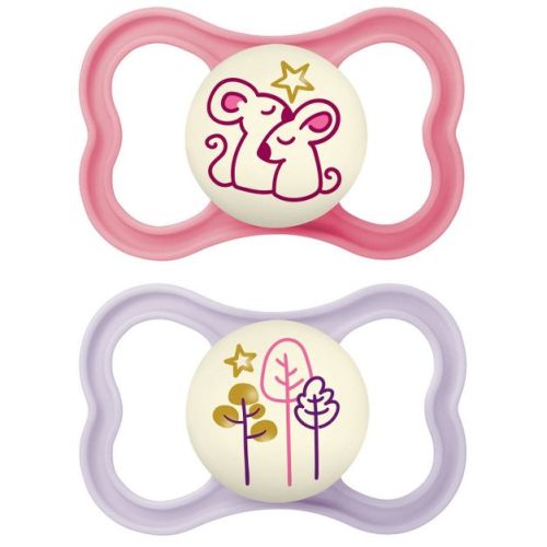 MAM Air Night Pacifier 16 Months+ - Girl - 2pk