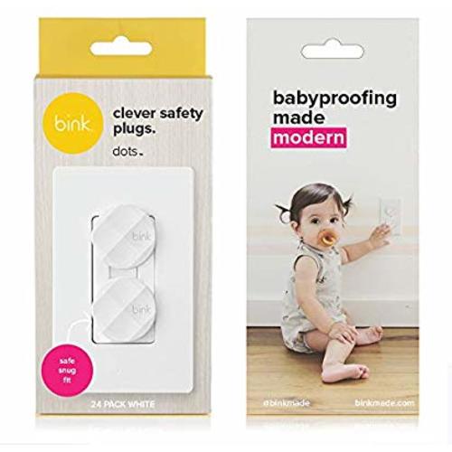 Bink | Award Winning Outlet Safety Plug Covers | x24 Pack (White) - white