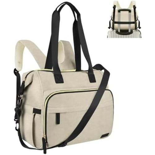 Diaper Bag Backpack, Mommy Travel Diaper Bag Tote with Shoulder Strap, Hospital Bag, Weekender Baby Bag for Mom