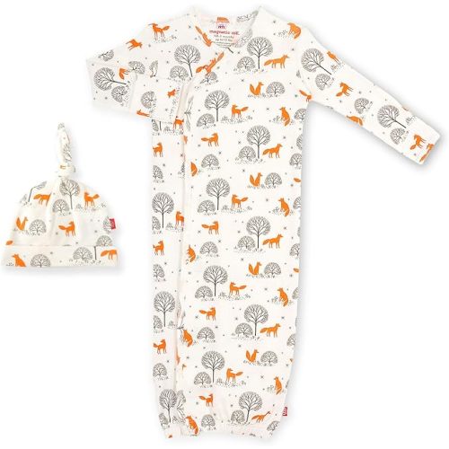 Magnetic Me Organic Cotton Newborn Sleeper Gown & Hat Set | Super Soft Organic Cotton Fabric Sleep Sack