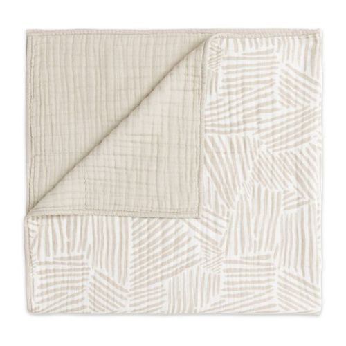 Babyletto Oat Stripe Muslin Quilt