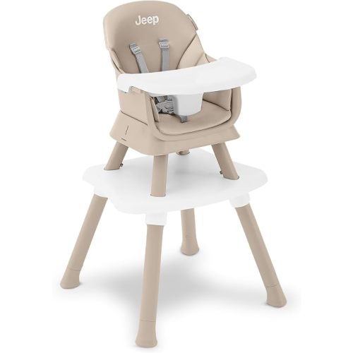Jeep Milestone 6-in-1 Convertible High Chair by Delta Children, Light Tan