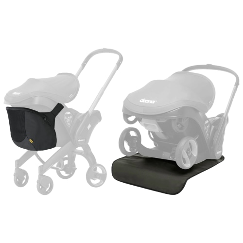 Doona Snap-On Storage Accessory - Black + Vehicle Seat Protector