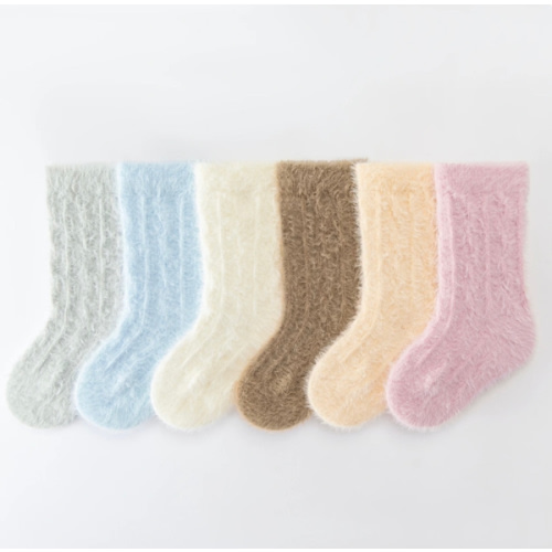 Baby Mink Velvet Fuzzy Crew Socks