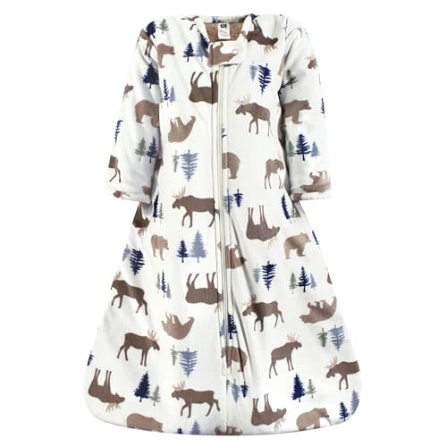 Hudson Baby Unisex Baby Long Sleeve Plush Faux Fur Sleeping Bag, Wearable Blanket