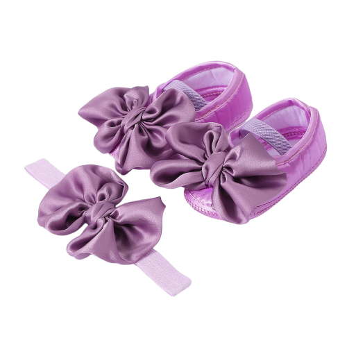Huowey Newborn Baby Shoes With Hair Band Fashion Soft Soled Newborn Shoes Versatile Dress Flower Shoes Newborn Shoes Cozy Footwear, 0-6 Months