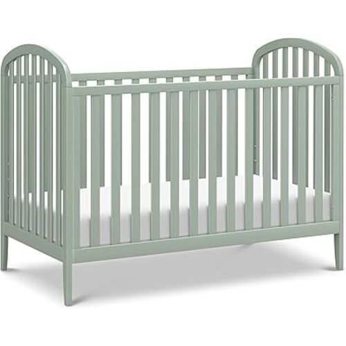 Davinci Beau 3-in-1 Convertible Crib in Light Sage, GREENGUARD Gold Certified, Easy Assembly