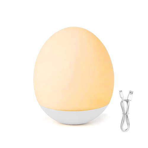 HIBIBUD Egg Night Light, Rechargeable Egg Light Baby Night Light with Stepless Dimming, Touch Control & 1 Hour Timer, Soft Baby Light for Nursery