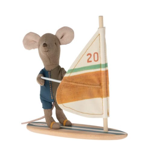Surfing Brother Mouse with Board - Maileg - Maileg USA