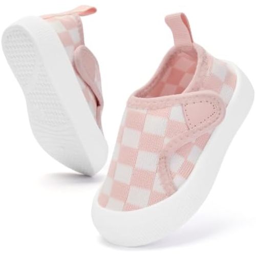 BACSAC Baby Walking Shoes with Hook & Loop, Unisex Toddler Shoes