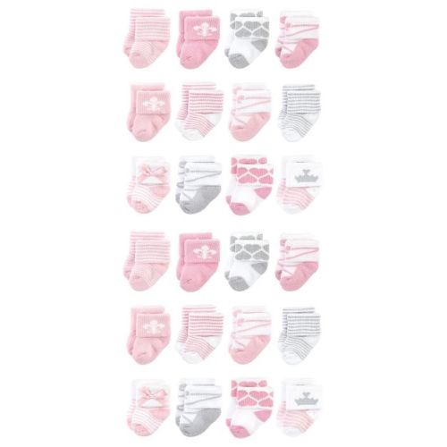 Hudson Baby Cotton Rich Baby Terry Socks 24-Pack