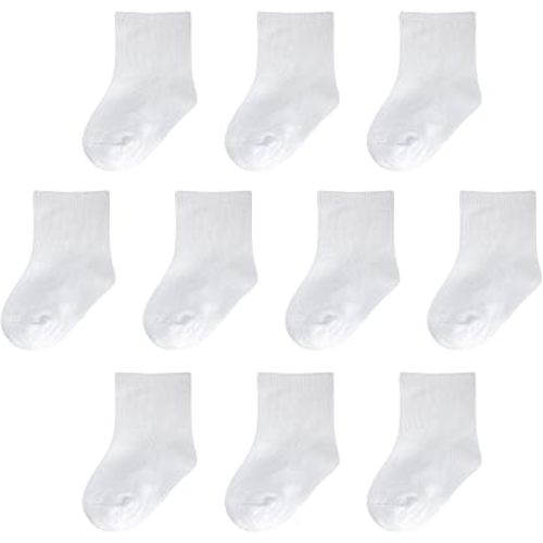 Amazon.com: Baby Socks 0-3 months Infant White Crew Socks Baby Girls Newborn Dress Sock Boys Baptism Christening 10 Pack(White, XS) : Clothing, Shoes & Jewelry