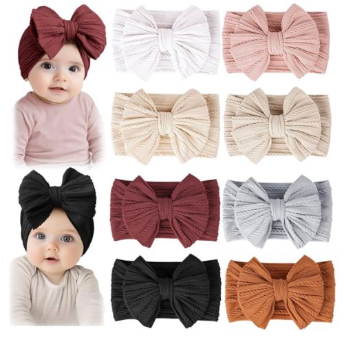 Amazon.com : prohouse 8 pack baby headbands soft nylon - pink