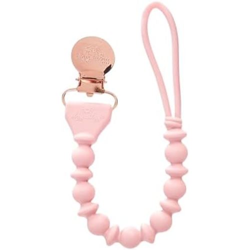 Itzy Ritzy Silicone Pacifier Clip, Binky Clip Holder for Babies (Pink)