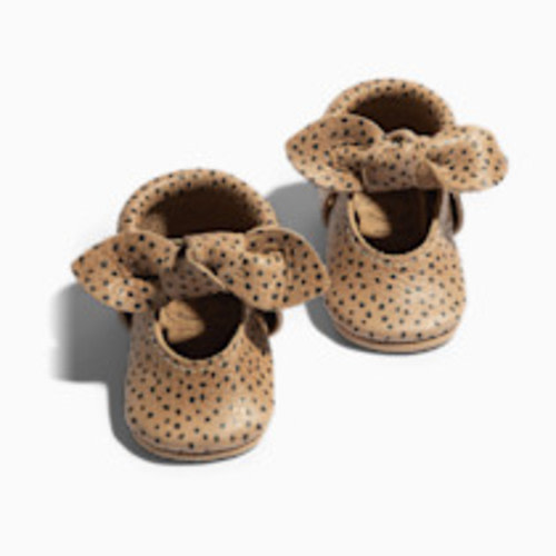 Freshly Picked Knotted Bow Moccasins - Almond Speckles, 1