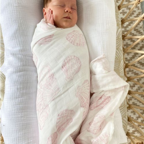 Sea Shell Bamboo Swaddle