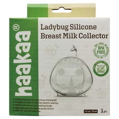 Haakaa Ladybug Breast Milk Collectors, 2.5 oz, 2 PK