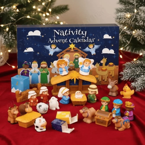 🎄🏆Christmas Hot Sale 50% Off - 2025 Nativity Advent Calendar (25pcs) 💯NONTOXIC & ODORLESS