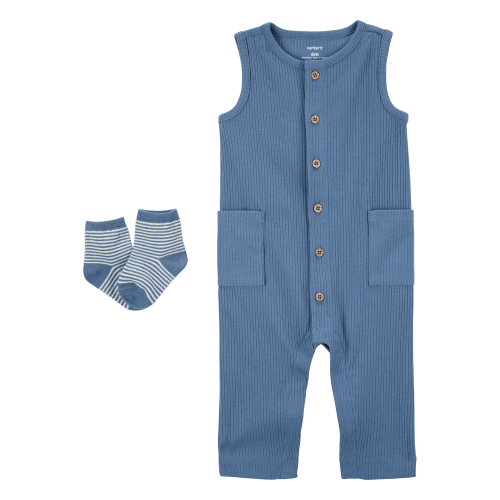 Baby 2-Piece Jumpsuit & Socks Set - Carter's | Carter's