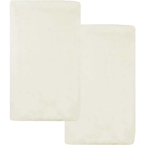 American Baby Company 15" x 33" Fitted Bassinet Sheet, 100% Natural Cotton Jersey Knit, Cream, Soft Breathable, Pack of 2