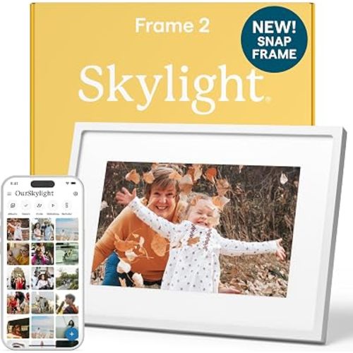 Skylight Digital Picture Frame 2 – 10" Full HD Touchscreen, Classic White